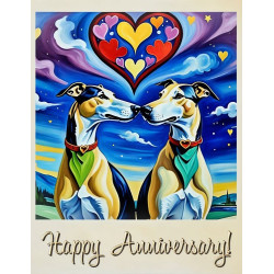 Greyhound Anniversary Card