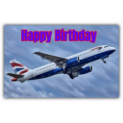 British Airways Passenger Jet Birthday Card British Airways Passenger Jet Birthday Card