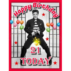 Elvis 21st Birthday Card