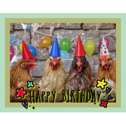 Chickens Birthday Card Chickens Birthday Card