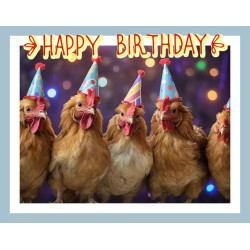 Chickens Birthday Card Chickens Birthday Card