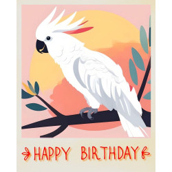 Cockatoo Drawing Birthday Card Cockatoo Drawing Birthday Card