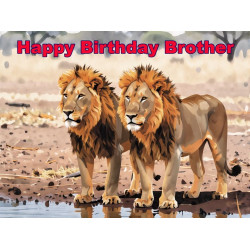 Lions Brother Birthday Card Lions Brother Birthday Card