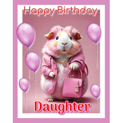 Guinea Pig Daughter Birthday Card