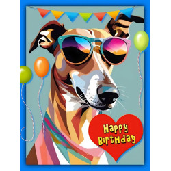 Cool Greyhound Birthday Card Cool Greyhound Birthday Card