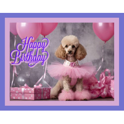 Poodle in a Tutu Birthday Card Poodle in a Tutu Birthday Card