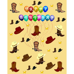 Yellow Line Dancing Birthday Card Yellow Line Dancing Birthday Card