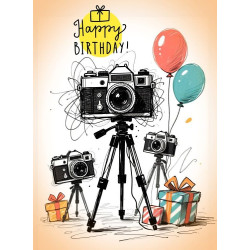 Cameras Birthday Card