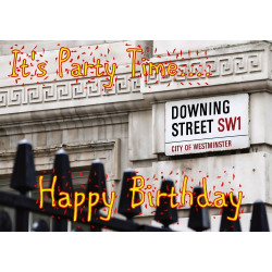 Downing Street Party Birthday Card