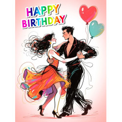 Dancing Couple Birthday Card
