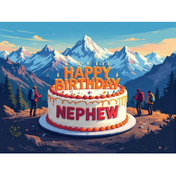 Big Cake Nephew Birthday Card