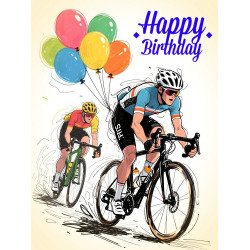 Cycle Race Birthday Card Cycle Race Birthday Card