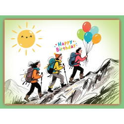 Hill Walkers Birthday Card Hill Walkers Birthday Card