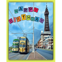 Blackpool Trams Birthday Card