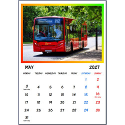 2027 Buses Calendar