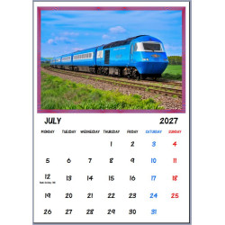 2027 Trains Calendar