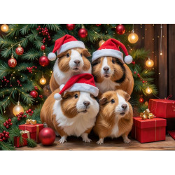 Guinea Pigs Christmas Card Guinea Pigs Christmas Card