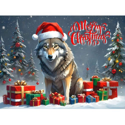 Wolf Christmas Card