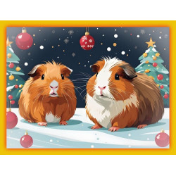 Guinea Pigs Christmas Card
