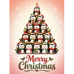 Penguin Tree Christmas Card Penguin Tree Christmas Card