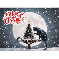 Cat and Mouse Chess Christmas Card Cat and Mouse Chess Christmas Card