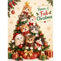 Kitten Tree Christmas Card Kitten Tree Christmas Card