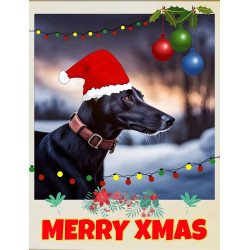 Greyhound Christmas Card