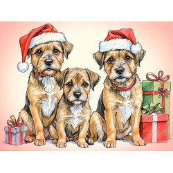 Border Terrier Christmas Card