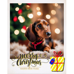 Dachshund Christmas Card