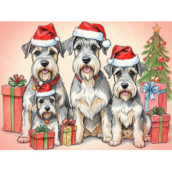 Schnauzer Christmas Card