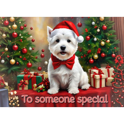 West Highland White Christmas Card