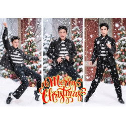 Elvis Three Panel Christmas Card