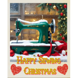 Sewing Machine Christmas Card