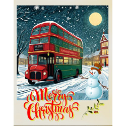 Routemaster Bus Christmas Card Routemaster Bus Christmas Card